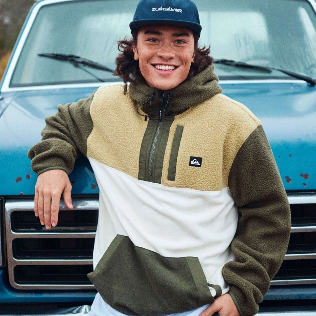 Quıksılver Quiksilver Ocean View Mix Up Hoody Erkek Yeşil Polar 6490 Yeşil