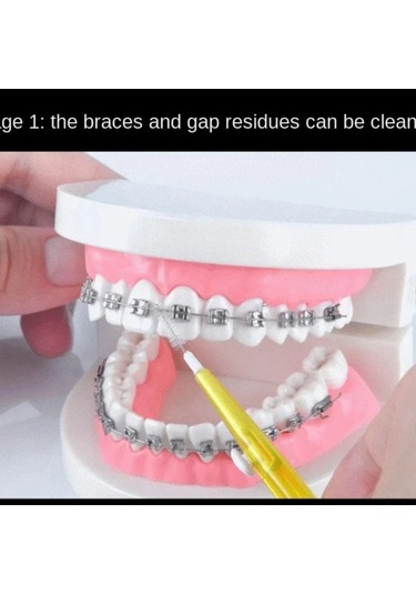 30 Adet/kutu Kürdan Diş Arası Fırça 0.6-1.5mm Diş Arasında Temizleme Ağız 0.7mm Straight Shape