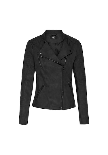 Only Bayan Deri Ceket 15102997- Siyah