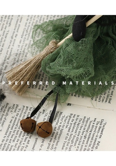 Cadılar Bayramı Süpürge Cadı Bebek Kolye Festivali Parti Sahne Turuncu Yeşil Mor