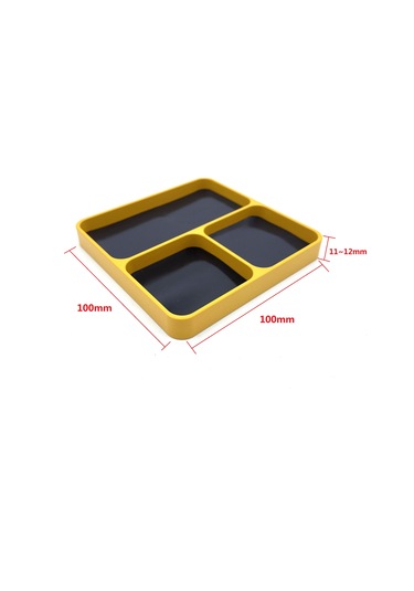 Monyee Alüminyum Allyum Magneetik Alet Depolama Tepsisi, Üç Magneetik Yastık, Cıvatalar Ve Parçalar Kaybını Önler, Sarı