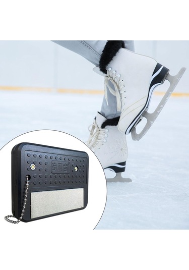 Homyl Buz Pateni Kenar Bıçak Bileyici Bileme Aleti Ev Hokeyi Siyah