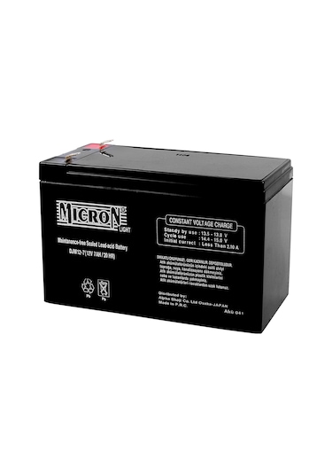 12v 7 Ah Akü Mıcron Kuru Bakımsız 2019 10.ay
