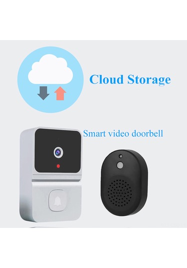 Samdoo Beyaz Akıllı Kapı Zili Kamera - Wifi, 480p Görüntü, İki Yönlü Konuşma, İr Kamerası, 50m Aktarım, Bulut Depolama, Dahili Batarya