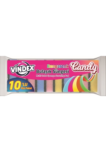 VİNDEX CANDY DÜZ 10'LU EKO SÜNGER