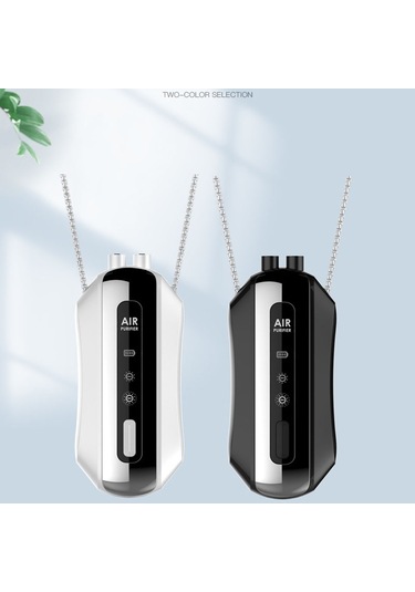 Sones Taşınabilir Negatif İyon Hava Temizleyici Ev Askılı Boyun Temizleyici, Stil: Zincir Stili Siyah