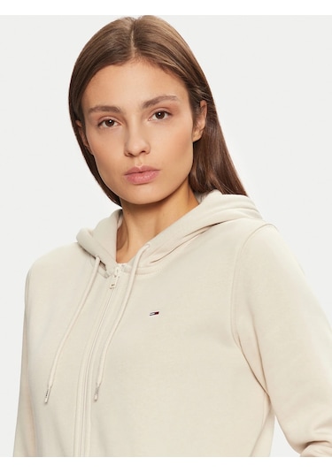 Tommy Hilfiger Tommy Hılfıger Kadın Sweatshırt Dw0dw19729-acg Krem
