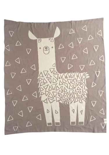 Organik Triko Bebek Örtüsü, Lama 80x90 , Bej