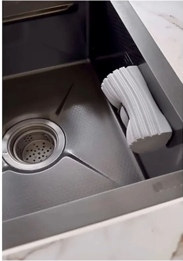 Bulaşık Süngeri Tutacağı Evye Düzenleyici Telli Bulaşık Süngeri Tutucu Askı 2 Adet Siyah