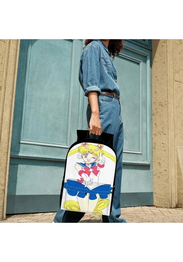 Trendooze Uygun, Siyah Siyah Siyah Sırt Seyahat, Sailor Organizasyon Moon Kawaii Karikatür, İş İnç İle, İçin, Genç, Dizüstü Çoklu Cf78 Çantası, Çalışması Bölmeleri Bilgisayara 15.6 Gi Siyah