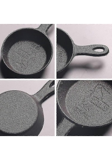 Gazlı Ve İndüksiyonlu Ocaklar İçin Mini Döküm Tava 8,5 Cm Önceden Baharatlanmış Tava, Çevre Dostu Mutfak Gereçleri Fmy