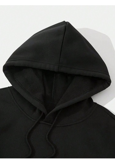 Coko Serisi Floral & Slogan Graphic Drawstring Hoodie