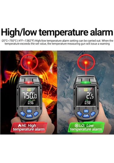 Butuglobal Aneng Th06 Yağ Sıcaklığı Yüksek Hassasiyetli Lazer Pişirme Kızılötesi Su Termometresi Turuncu