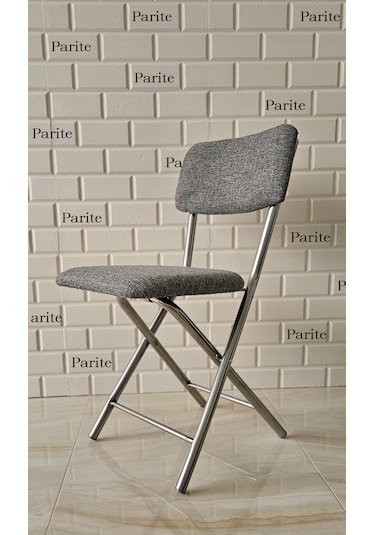 Relaks Katlanır Gri Sandalye Gri - Krom