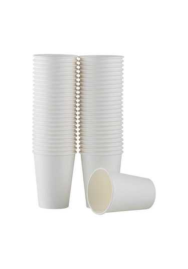 Huhtamaki Karton Bardak 12 Oz 300 Ml 50 Adet - Beyaz Beyaz