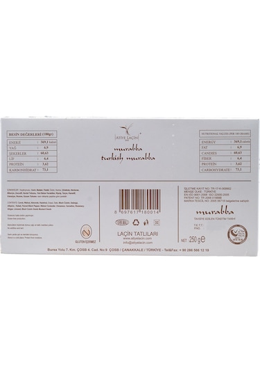 Atiye Laçin Murabba 250 G