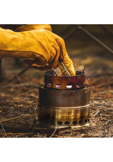 Nurgaz Ng-Tak-K Campout Turbo Ateş Kutusu Küçük Paslanmaz Çelik Açık Gri