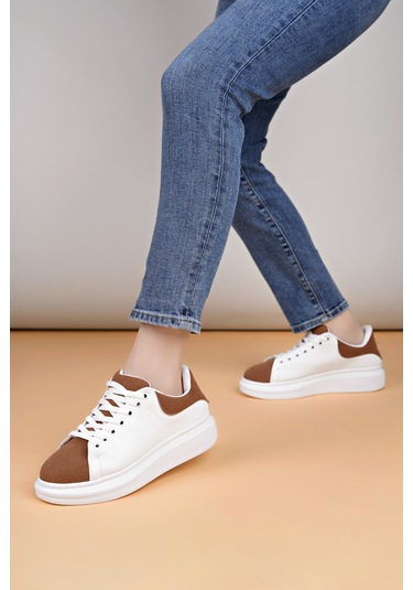 Luis A Costa Lc109 Beyaz Taba Süet Kadın Sneaker Renkli