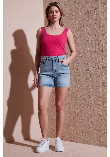 Fashion Friends Bayan Short 25y0188k1 Açık Mavi Açık Mavi Fashion Friends Bayan Short 25y0188k1 Açık Mavi Açık Mavi