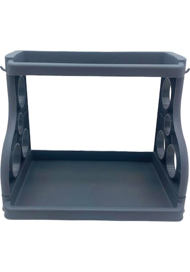 Gri Mutfak Tezgah Üstü Düzenleyici Organizer 5365 Çok Renkli