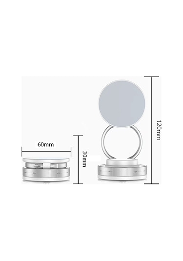 Kilifone - Telefon Tutucu T28 Vakum Özellikli 360 Derece Dönebilen Magnetik Telefon Tutucu - Beyaz - T36060 Beyaz