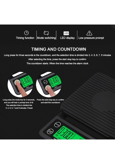 Yüksek Hassasiyetli Mutfak Terazi Kahve Ölçeği