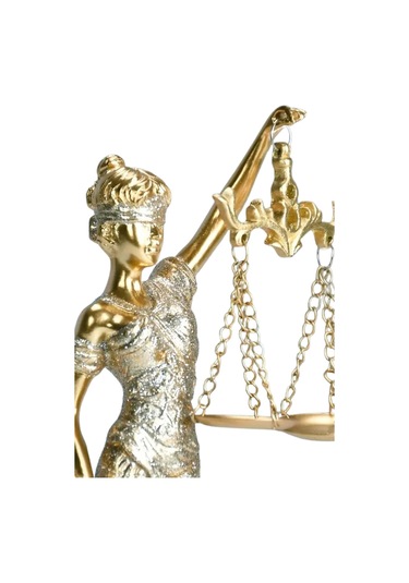 Themis Adalet Terazisi Heykeli Ve Dünya Biblo Gold 24cm