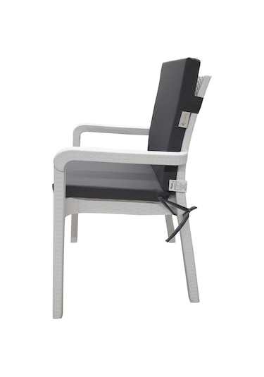 Mirzade 6 Adet Elit Su Geçirmez Yüksek Arkalı Minder-koyu Gri