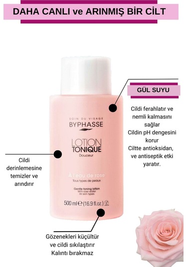 Byphasse Gül Özlü Canlandırıcı Tonik 500 ML