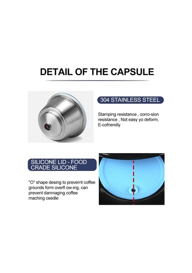 İ Cafilas Yd-d1 Kahve Kapsülü Yeniden Kullanılabilir Paslanmaz Çelik Filtre Bardak Dolce Gusto M Krema Yok Kahve Mk. Aks. 56599658