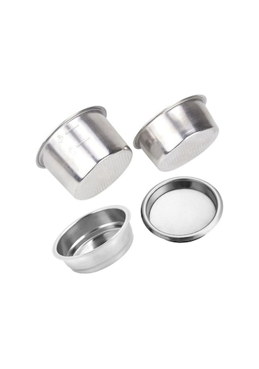 Metabagua 4 Adet 51mm Kahve Filtresi Yedek Filtre Sepeti Kahve Için Dipsiz Portafilter Espresso Makinesi Parçası M2dcu0 Gümüş