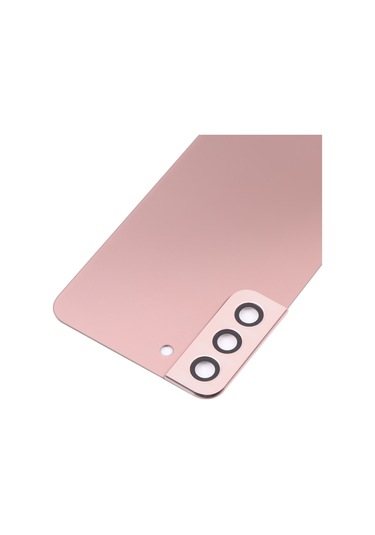 Samsung Galaxy Uyumlu S22 5g Sm-s906b İçin Kamera Lens Kapaklı Arka Kapak Pembe Pembe