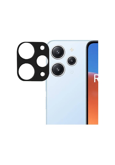 Xiaomi Redmi 12 Kamera Lens Koruyucu Cam Siyah Renkli