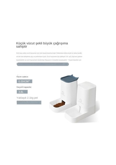 Eastmeeetwest 2 Parçalı Otomatik Evcil Hayvan Yemek Ve Su Kabı Seti