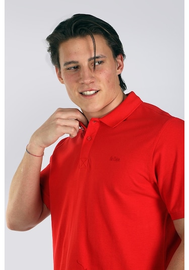 Lee Cooper Twıns 1 Erkek Pike Polo Yaka T-Shırt K.Kırmızı-17947-K.Kırmızı