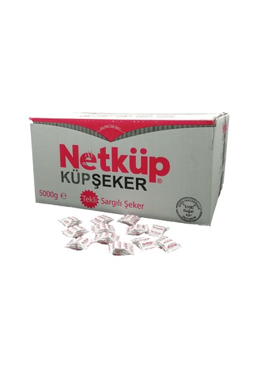 Netküp Küp Şeker Tekli Sargılı Küp Şeker 5 KG