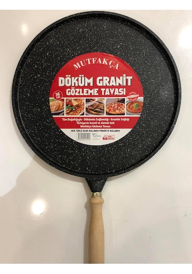 Mutfakça Döküm Gözleme Bazlama Krep Et Balık Tavası 36 CM