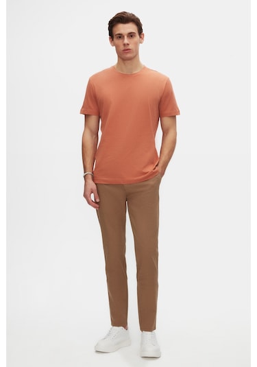 Ds Damat Relaxed Fit Tarçın %100 Pamuk T-shirt 6hc14ort02005 TARÇIN