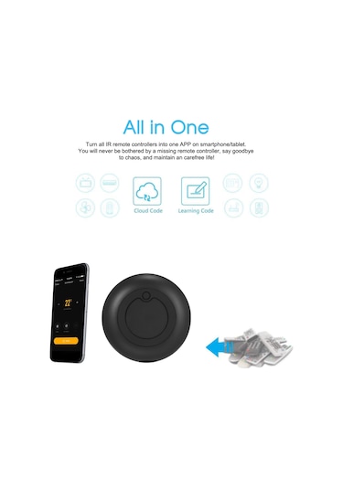 Yunboo Tuya Wifi Akıllı Sesli Entegre Kumanda, Ev Aletlerini Tv, Klima, Perde Uzakdan Kontrol Et, Google Home/alexa Desteği, Ufo-r1 Modeli