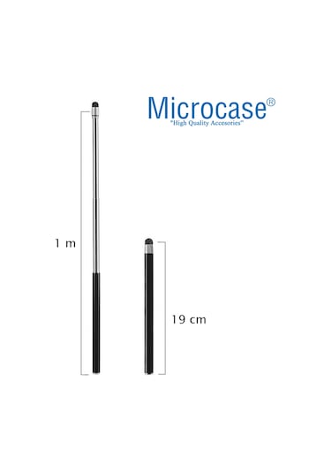 Teleskopik Stylus Akıllı Tahta Sunum Kalemi 100 cm AL3458 Siyah