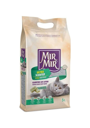 Mırmır Ultra Parfümlü Topraklanan Bentonit Kedi Kumu 2 x 10 L