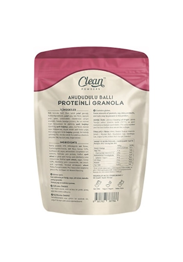 Clean Powders Meyveli & Ballı Protein Granola 300 Gr - Ahududu-bal