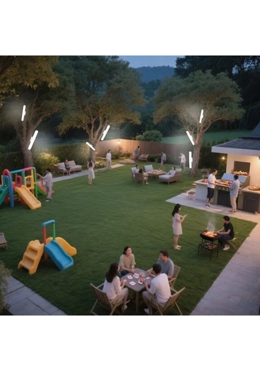 Fastbuy Turcoshop11 Beyaz Led Işık: Bahçe Party Dekor, Kamp Aydınlatma, Şömine Aydınlatma