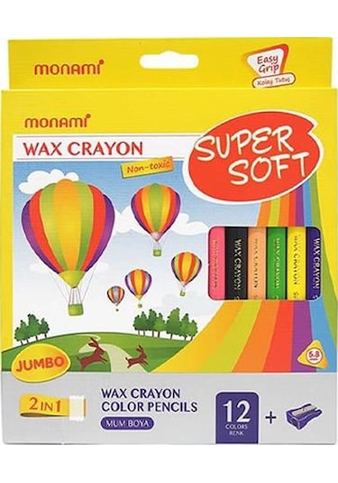 Monami Super Soft Kuru Boya Jumbo Boy 12'li