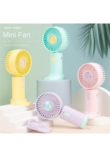 High Quality Shoe Bag 500 Ma Plastik El Fan, Yüksek Rüzgar Şarj Edilebilir, Öğrenci Yurtta Taşınabilir Basit Küçük Fan Için Uygun B8cxkk Sarı