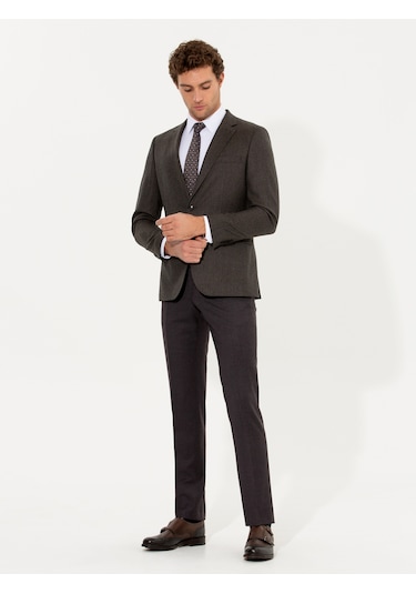 Cacharel Bordo Slim Fit Kumaş Pantolon Kırmızı