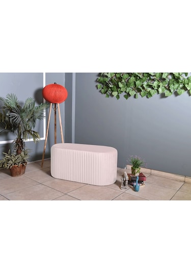 Velluto Lungo Puf-beyaz 90 Cm Kapitoneli Uzun&oval Puf&bench&koltuk&pofuduk Makyaj Puff