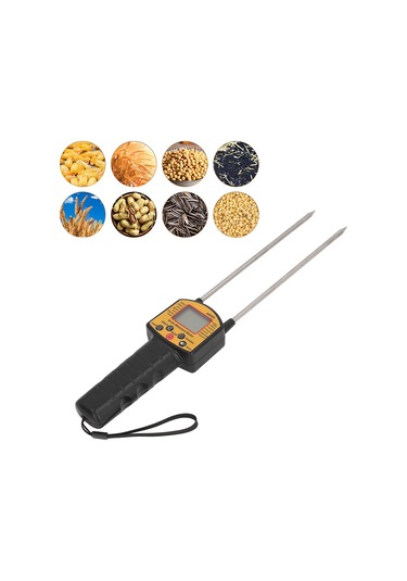Hangfox Akıllı Lcd Ekranlı, Sesli İpucu, Çift Çubuk Prob, Tahıl Nem Ölçer - Buğday, Mısır, Fıstık, Pirinç, Köyfidanesi Nem Ölçümü Aleti
