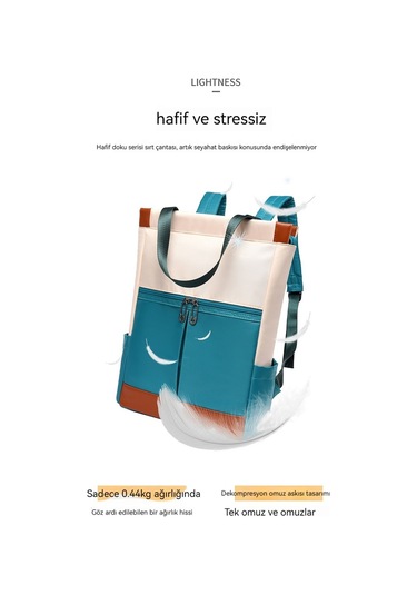 Oloey Kadın Sırt Çantası Su Geçirmez Oxford Kumaş El Sırt Çantası Yeşil