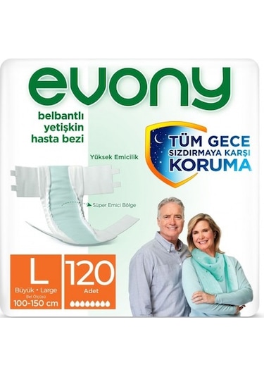 Evony Belbantlı Yetişkin Hasta Bezi Large 4 x 30'lu